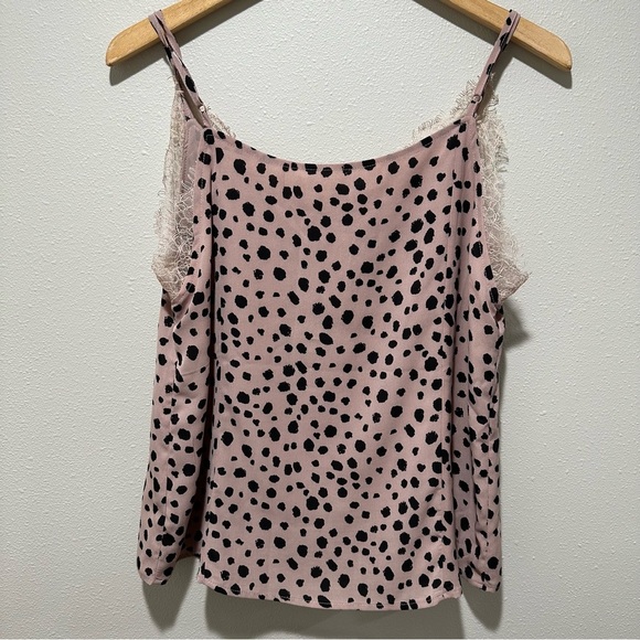 Listicle Polka Dot/Lace Cami Tank - Picture 8 of 9